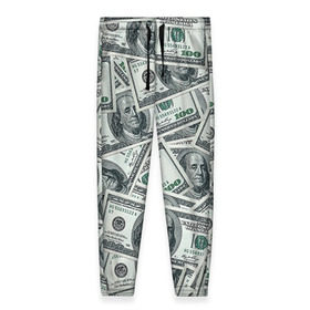 Женские брюки 3D с принтом Банкноты в Кировске, полиэстер 100% | прямой крой, два кармана без застежек по бокам, с мягкой трикотажной резинкой на поясе и по низу штанин. В поясе для дополнительного комфорта — широкие завязки | dollars | swag | бабло | банкноты | деньги | доллары | кеш | сваг | свег | свэг