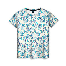 Женская футболка 3D с принтом Которыб в Кировске, 100% полиэфир ( синтетическое хлопкоподобное полотно) | прямой крой, круглый вырез горловины, длина до линии бедер | котики | милые | паттерн