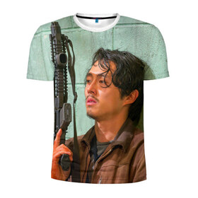 Мужская футболка 3D спортивная с принтом The walking dead в Кировске, 100% полиэстер с улучшенными характеристиками | приталенный силуэт, круглая горловина, широкие плечи, сужается к линии бедра | 