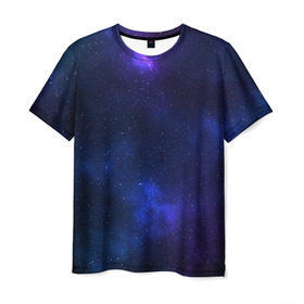 Мужская футболка 3D с принтом Звёздное небо в Кировске, 100% полиэфир | прямой крой, круглый вырез горловины, длина до линии бедер | вселенная | галактика | звёзды | камета | космос | метеориты | метеоры | небо | ночь | солнечная система