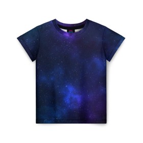 Детская футболка 3D с принтом Звёздное небо в Кировске, 100% гипоаллергенный полиэфир | прямой крой, круглый вырез горловины, длина до линии бедер, чуть спущенное плечо, ткань немного тянется | вселенная | галактика | звёзды | камета | космос | метеориты | метеоры | небо | ночь | солнечная система