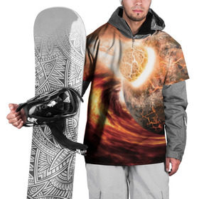 Накидка на куртку 3D с принтом Падение метеорита в Кировске, 100% полиэстер |  | астероид | вселенная | галактика | звезды | катастрофа | планеты | туманность