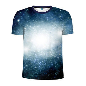 Мужская футболка 3D спортивная с принтом Центр Вселенной в Кировске, 100% полиэстер с улучшенными характеристиками | приталенный силуэт, круглая горловина, широкие плечи, сужается к линии бедра | вселенная | галактика | звёзды | комета | космос | метеориты | метеоры | млечный путь | планеты | солнечная система