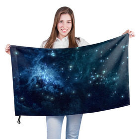 Флаг 3D с принтом Слияние галактик в Кировске, 100% полиэстер | плотность ткани — 95 г/м2, размер — 67 х 109 см. Принт наносится с одной стороны | Тематика изображения на принте: вселенная | галактика | звёзды | комета | космос | метеориты | метеоры | созвездия