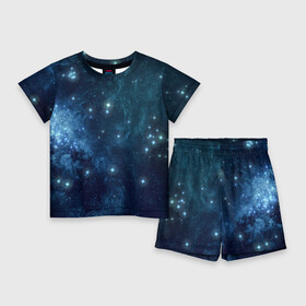 Детский костюм с шортами 3D с принтом Слияние галактик в Кировске,  |  | Тематика изображения на принте: вселенная | галактика | звёзды | комета | космос | метеориты | метеоры | созвездия