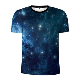 Мужская футболка 3D спортивная с принтом Слияние галактик в Кировске, 100% полиэстер с улучшенными характеристиками | приталенный силуэт, круглая горловина, широкие плечи, сужается к линии бедра | вселенная | галактика | звёзды | комета | космос | метеориты | метеоры | созвездия