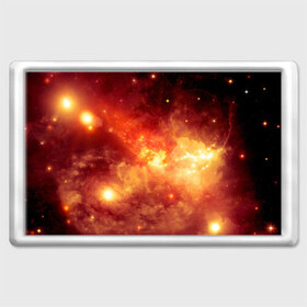 Магнит 45*70 с принтом Пылающий космос в Кировске, Пластик | Размер: 78*52 мм; Размер печати: 70*45 | вселенная | вспышка | галактика | звёзды | комета | космос | метеориты | метеоры | огонь | пламя | планеты | свет