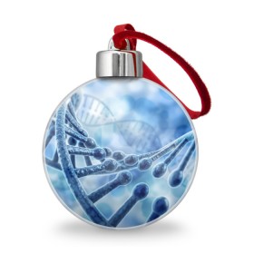 Ёлочный шар с принтом Молекула ДНК в Кировске, Пластик | Диаметр: 77 мм | dna | биохимия | внешность | ген | генетика | днк | молекула | наследственность | спираль | способности | структура | характер | черты