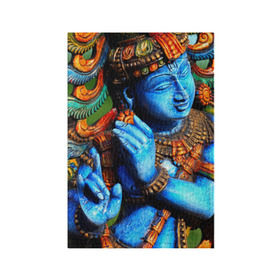 Обложка для паспорта матовая кожа с принтом Индия в Кировске, натуральная матовая кожа | размер 19,3 х 13,7 см; прозрачные пластиковые крепления | Тематика изображения на принте: богиня | индия | новая | хинди | цветная
