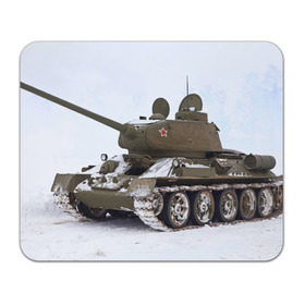 Коврик прямоугольный с принтом Танк т34-85 в Кировске, натуральный каучук | размер 230 х 185 мм; запечатка лицевой стороны | 34 85 | армия | танк