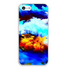 Чехол силиконовый для Телефон Apple iPhone 5/5S с принтом Grunge в Кировске, Силикон | Область печати: задняя сторона чехла, без боковых панелей | абстракция | абстракция красок | арт | брызги | краска | цветные | штрихи