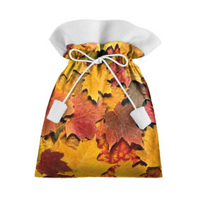 Подарочный 3D мешок с принтом Осень на дворе в Кировске, 100% полиэстер | Размер: 29*39 см | бордовый | жёлтый | красный | листва | листья