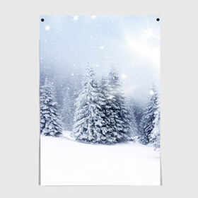 Постер с принтом Зимняя пора в Кировске, 100% бумага
 | бумага, плотность 150 мг. Матовая, но за счет высокого коэффициента гладкости имеет небольшой блеск и дает на свету блики, но в отличии от глянцевой бумаги не покрыта лаком | вьюга | горы | зима | лес | метель | мороз | пейзаж | пурга | снег | снегопад | сосулька | стужа | сугроб | холод