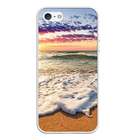 Чехол для Apple iPhone 5/5S силиконовый с принтом Красочный закат в Кировске, Силикон | Область печати: задняя сторона чехла, без боковых панелей | Тематика изображения на принте: sunrise | sunset | touchdown | волны | восход солнца | закат | красота | лето | море | небо | облака | океан | отдых | отпуск | пена | песок | прилив | природа | путешествие | рассвет | солнце | туризм