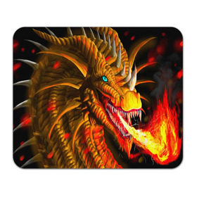 Коврик прямоугольный с принтом Дракон в Кировске, натуральный каучук | размер 230 х 185 мм; запечатка лицевой стороны | арт | дракон | огонь