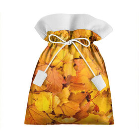 Подарочный 3D мешок с принтом Золотая листва в Кировске, 100% полиэстер | Размер: 29*39 см | жёлтый осень | золото | листья