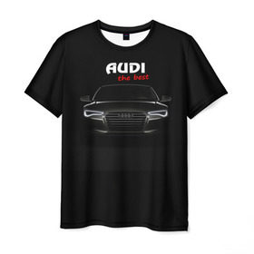 Мужская футболка 3D с принтом AUDI the best в Кировске, 100% полиэфир | прямой крой, круглый вырез горловины, длина до линии бедер | Тематика изображения на принте: audi | авто | автомобиль | ауди