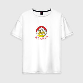 Женская футболка хлопок Oversize с принтом Аллон в Кировске, 100% хлопок | свободный крой, круглый ворот, спущенный рукав, длина до линии бедер
 | алания | северная осетия алания