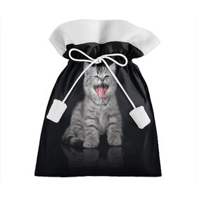 Подарочный 3D мешок с принтом Котёнок в Кировске, 100% полиэстер | Размер: 29*39 см | Тематика изображения на принте: киса | киска | котёнок | котик | котяра | кошак | кошка | маленький | милый | мяу | няша | пушистый | сладкий | смешной | хороший