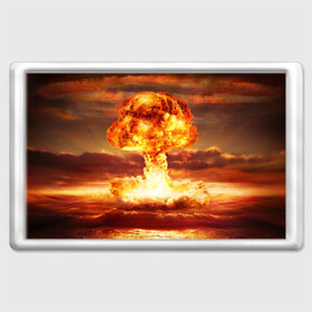Магнит 45*70 с принтом Атомный взрыв в Кировске, Пластик | Размер: 78*52 мм; Размер печати: 70*45 | Тематика изображения на принте: агрессия | атомный взрыв | водородная бомба | вспышка | гриб | огонь | пламя | ударная волна | уничтожение | урон | ядерный удар