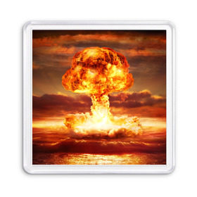 Магнит 55*55 с принтом Атомный взрыв в Кировске, Пластик | Размер: 65*65 мм; Размер печати: 55*55 мм | Тематика изображения на принте: агрессия | атомный взрыв | водородная бомба | вспышка | гриб | огонь | пламя | ударная волна | уничтожение | урон | ядерный удар