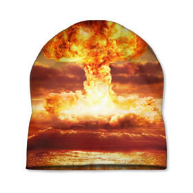 Шапка 3D с принтом Атомный взрыв в Кировске, 100% полиэстер | универсальный размер, печать по всей поверхности изделия | агрессия | атомный взрыв | водородная бомба | вспышка | гриб | огонь | пламя | ударная волна | уничтожение | урон | ядерный удар
