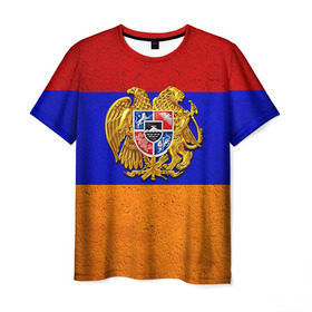 Мужская футболка 3D с принтом Армения в Кировске, 100% полиэфир | прямой крой, круглый вырез горловины, длина до линии бедер | Тематика изображения на принте: армения | армянин | армянский | национальный | нация | флаг | флаги