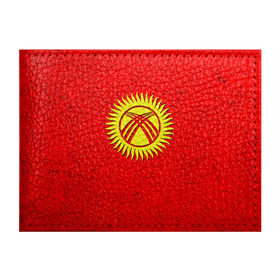 Обложка для студенческого билета с принтом Киргизия в Кировске, натуральная кожа | Размер: 11*8 см; Печать на всей внешней стороне | киргиз | киргизия | киргизский | кыргызстан | национальный | нация | флаг | флаги