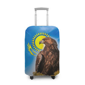Чехол для чемодана 3D с принтом Беркут в Кировске, 86% полиэфир, 14% спандекс | двустороннее нанесение принта, прорези для ручек и колес | беркут | казах | казахский | казахстан | национальный | нация | республика | рк | флаг | флаги