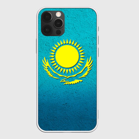 Чехол для iPhone 12 Pro Max с принтом Флаг Казахстана в Кировске, Силикон |  | Тематика изображения на принте: казах | казахский | казахстан | национальный | нация | республика | рк | флаг | флаги