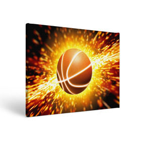 Холст прямоугольный с принтом Баскетбольный мяч в Кировске, 100% ПВХ |  | Тематика изображения на принте: взрыв | искры | огонь | пламя