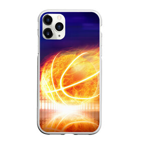 Чехол для iPhone 11 Pro матовый с принтом Огненный мяч в Кировске, Силикон |  | Тематика изображения на принте: streetball | баскетбол | взрыв | искры | любимая игра | моя жизнь | мяч | огонь | пламя | развлечение | страсть | тренировка | увлечение | хобби