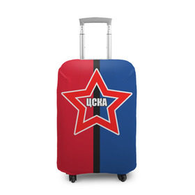 Чехол для чемодана 3D с принтом ЦСКА в Кировске, 86% полиэфир, 14% спандекс | двустороннее нанесение принта, прорези для ручек и колес | премьер лига | рфпл | футбол | цска