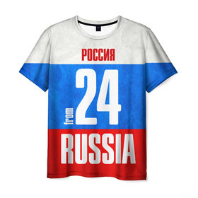 Мужская футболка 3D с принтом Russia (from 24) в Кировске, 100% полиэфир | прямой крой, круглый вырез горловины, длина до линии бедер | 