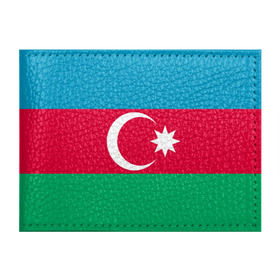 Обложка для студенческого билета с принтом Азербайджан в Кировске, натуральная кожа | Размер: 11*8 см; Печать на всей внешней стороне | страна | флаг
