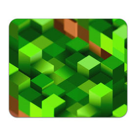 Коврик прямоугольный с принтом Minecraft в Кировске, натуральный каучук | размер 230 х 185 мм; запечатка лицевой стороны | green | зеленый