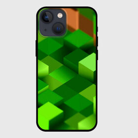 Чехол для iPhone 13 mini с принтом Minecraft в Кировске,  |  | green | зеленый