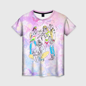 Женская футболка 3D с принтом Хиппи 7 в Кировске, 100% полиэфир ( синтетическое хлопкоподобное полотно) | прямой крой, круглый вырез горловины, длина до линии бедер | Тематика изображения на принте: hippie | peace | пацифик | хиппи