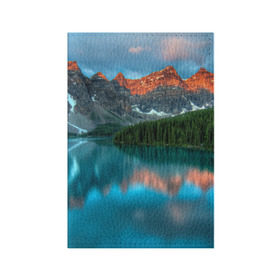 Обложка для паспорта матовая кожа с принтом Неописуемая красота в Кировске, натуральная матовая кожа | размер 19,3 х 13,7 см; прозрачные пластиковые крепления | горы | канада | красота | лес | небо | облака | озеро | пейзаж | природа | речка