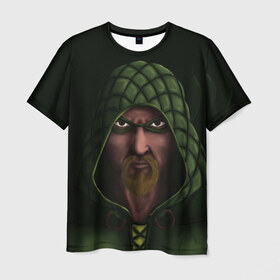 Мужская футболка 3D с принтом Зеленая Стрела в Кировске, 100% полиэфир | прямой крой, круглый вырез горловины, длина до линии бедер | arrow | green | зеленая | стрела