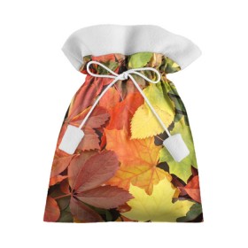 Подарочный 3D мешок с принтом Осенние листья в Кировске, 100% полиэстер | Размер: 29*39 см | Тематика изображения на принте: жёлтый | красный | листва | оранжевый | осень