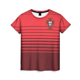 Женская футболка 3D с принтом Сборная Португалии по футболу в Кировске, 100% полиэфир ( синтетическое хлопкоподобное полотно) | прямой крой, круглый вырез горловины, длина до линии бедер | 2016 | euro | евро | европы | мира | португалия | чемпионат
