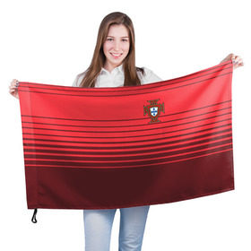 Флаг 3D с принтом Сборная Португалии по футболу в Кировске, 100% полиэстер | плотность ткани — 95 г/м2, размер — 67 х 109 см. Принт наносится с одной стороны | 2016 | euro | евро | европы | мира | португалия | чемпионат