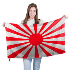 Флаг 3D с принтом Япония в Кировске, 100% полиэстер | плотность ткани — 95 г/м2, размер — 67 х 109 см. Принт наносится с одной стороны | country | japan | государство | страна | флаг | флаги | япония