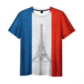 Мужская футболка 3D с принтом Франция в Кировске, 100% полиэфир | прямой крой, круглый вырез горловины, длина до линии бедер | country | france | государство | страна | флаг | флаги | франция