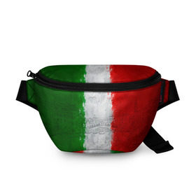 Поясная сумка 3D с принтом Италия в Кировске, 100% полиэстер | плотная ткань, ремень с регулируемой длиной, внутри несколько карманов для мелочей, основное отделение и карман с обратной стороны сумки застегиваются на молнию | country | italy | государство | италия | страна | флаг | флаги