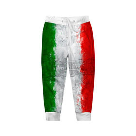 Детские брюки 3D с принтом Италия в Кировске, 100% полиэстер | манжеты по низу, эластичный пояс регулируется шнурком, по бокам два кармана без застежек, внутренняя часть кармана из мелкой сетки | country | italy | государство | италия | страна | флаг | флаги