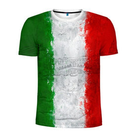 Мужская футболка 3D спортивная с принтом Италия в Кировске, 100% полиэстер с улучшенными характеристиками | приталенный силуэт, круглая горловина, широкие плечи, сужается к линии бедра | country | italy | государство | италия | страна | флаг | флаги