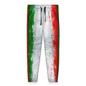 Женские брюки 3D с принтом Италия в Кировске, полиэстер 100% | прямой крой, два кармана без застежек по бокам, с мягкой трикотажной резинкой на поясе и по низу штанин. В поясе для дополнительного комфорта — широкие завязки | country | italy | государство | италия | страна | флаг | флаги