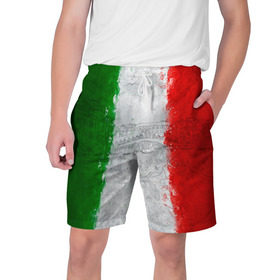 Мужские шорты 3D с принтом Италия в Кировске,  полиэстер 100% | прямой крой, два кармана без застежек по бокам. Мягкая трикотажная резинка на поясе, внутри которой широкие завязки. Длина чуть выше колен | country | italy | государство | италия | страна | флаг | флаги